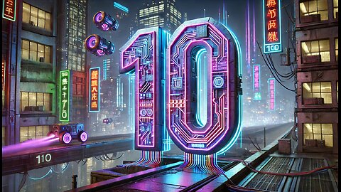 Countdown: 10 to 0 in Neon Lights