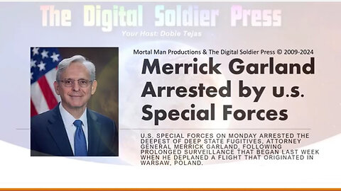 Merrick Garland Arrested by u.s. Special Forces.