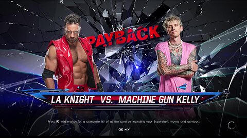 WWE 2k22 LA Knight vs Machine Gun Kelly