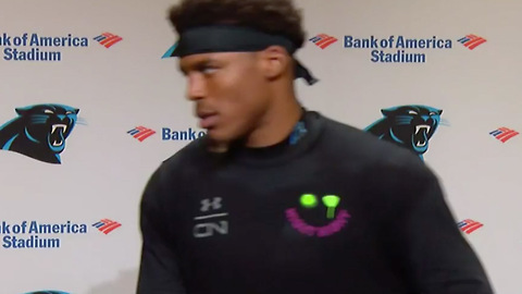 Cam Newton STORMS Out of Press Conference After Being Asked about "Chunk Plays"