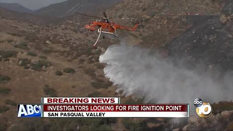 Firefighters investigating cause of the Pasqual Fire at possible ignition point