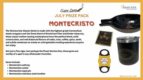 Montecristo Classic Prize Pack Giveaway