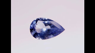 Tanzanite Look Alike Czochralski Pulled Forsterite Pear Shape