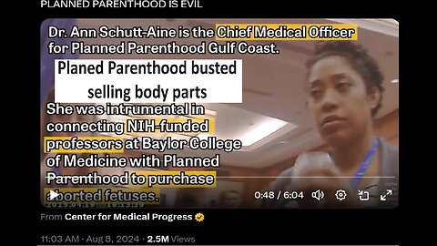 Planned Parenthood admits selling baby parts undercover video