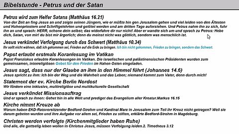 Bibelstunde ► Satan und Petrus