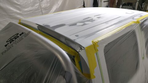 Spray Painting Navara Roof