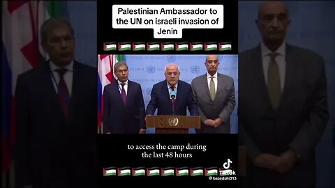 Palestinian Ambassador To UN On Israeli Attack On Jenin #Palestine #westbank #Jenin