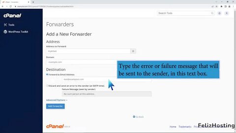 How to forward an email to Gmail, Yahoo or other email service providers with FelizHosting