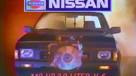 "The Biggest Engine In Any Compact Truck" 1986 Nissan Trucks Commercial