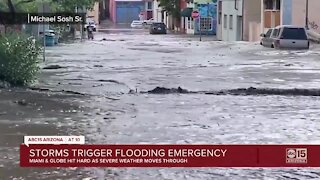 Storms trigger flooding emergency in Globe and Miami, Arizona