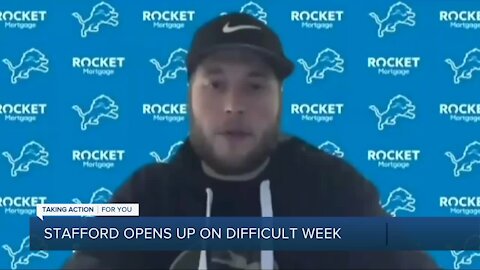 Stafford opens up about pressures on and off the field