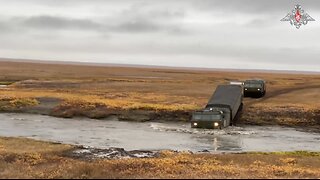 ⚓️Marines of Northern Fleet cross Chukotka aboard organic vehicles