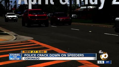 Police crack down on Coronado speeders