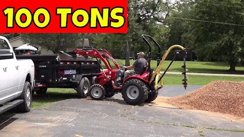 Moved 100 tons of Gravel with a TYM T25 TRACTOR & Dump Trailer