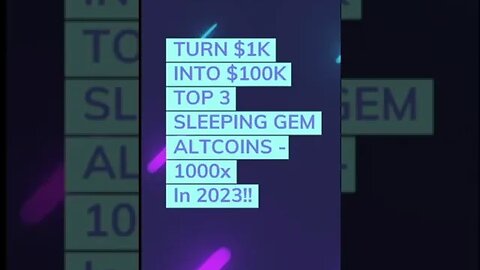 Can You Really Turn $1K Into $100K? Discover the Top 3 Alts to 1000x Your Money in 2023! #shorts