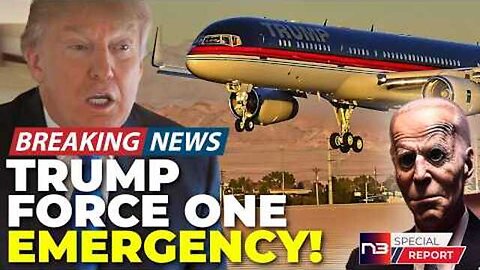 🚨BREAKING: TRUMP'S PLANE FORCED INTO EMERGENCY LANDING AS FIRST RESPONDERS LOCK DOWN WHITE HOUSE!🚨