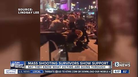 Other mass shooting survivors gather to show support to Las Vegas victims