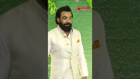 Bobby Deol patiently poses for paps in Karan Deol's Sangeet Ceremony #short #bobbydeol #wedding