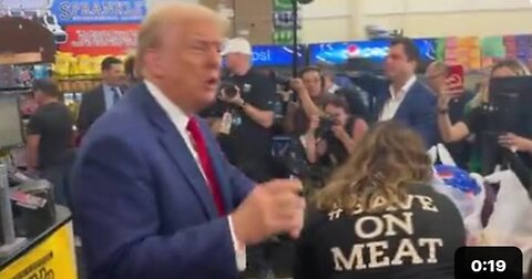 Trump gives stunned mother of three a big surprise at the grocery store