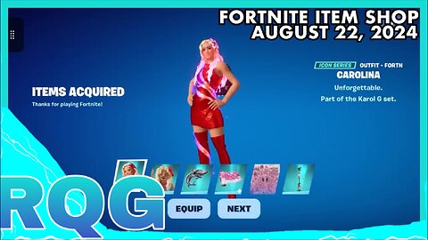 “NEW KAROL G+ICON EMOTE ARE HERE! FORTNITE ITEM SHOP (August 22, 2024)