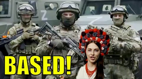 EPIC! Real Russian soldiers respond to Ukrainian ISIS-like Girl slashing Russian's throat