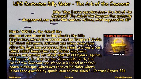 Billy Meier UFO Contact Reports - Aristotle + Ark of the Covenant + Virgil Armstrong