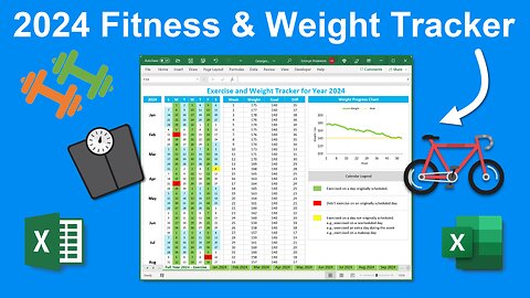 🏋🏼Exercise & Weight Loss Tracker Spreadsheet🏊🏼