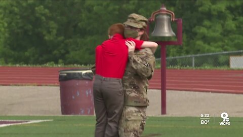 Forest Hills sixth grader gets diploma alongside surprise reunion with military mom