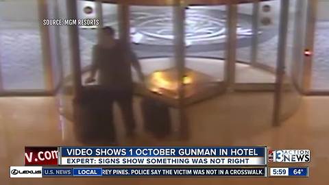 Body language expert sees telltale signs in security video of Stephen Paddock