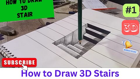 3d stair drawing | Drawing AMAZING 3D Stairs with Just a Pencil! Step by Step