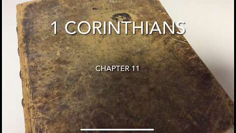 1Corinthians (Chapter 11) Head Coverings