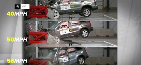 Crash tests reveal the dangers of speeding