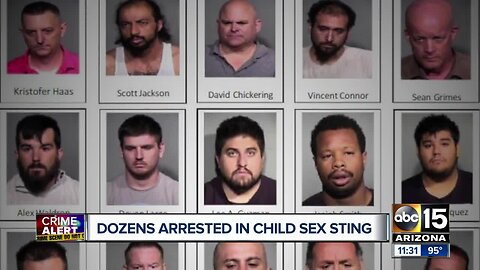 Dozens arrested in child sex sting