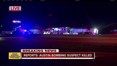 Austin serial bombing suspect dead, reports say