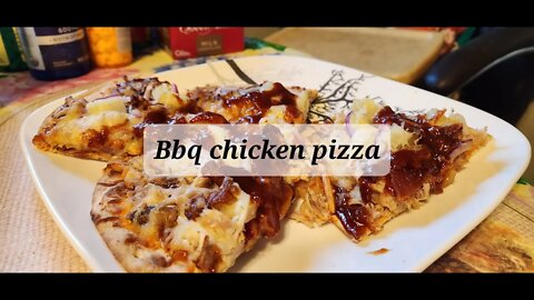 BBQ chicken pizza #pizza #bbqchicken