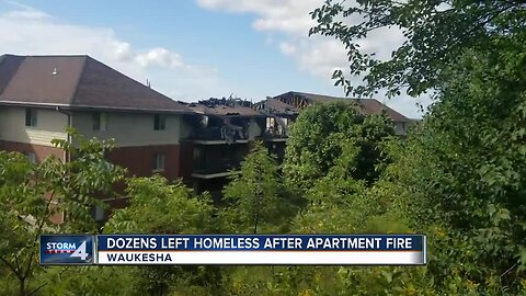 Lightning strike displaces 100 residents in Waukesha