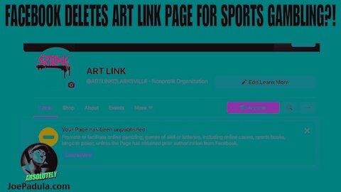 Facebook Deletes the Art Link Clarksville Page for Sports Gambling. WTF?!