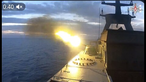 Russian and Chinese ships perform artillery live fires at naval and aerial targets