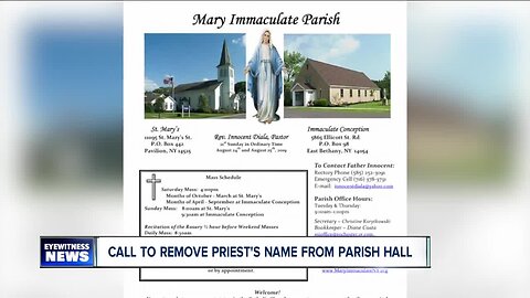 Clergy abuse victim wants priest name removed from parish hall