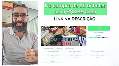 R$3,99 SUPER RIFA com 25 itens