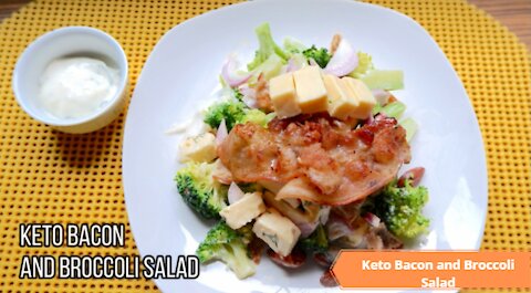 Keto Bacon and Broccoli Salad Recipe #Keto #Recipes