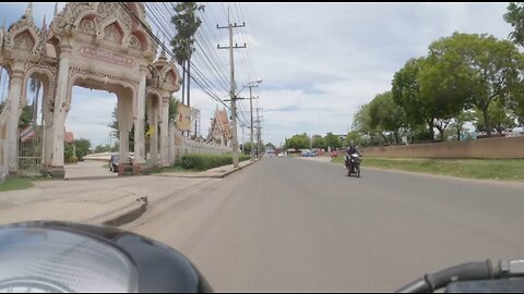 Buriram isan Thailand motorbike commuting.