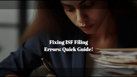 ISF Filing Mistakes: Avoid Delays and Penalties with Quick Solutions