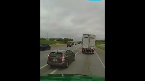 Semi Truck cut off by #baddriver