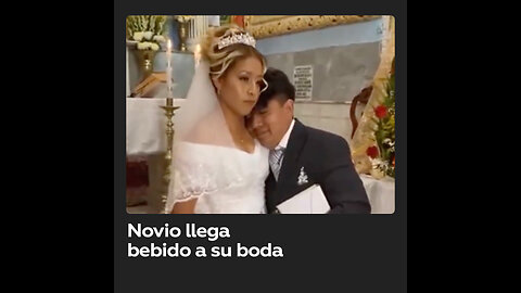 Novio llega ebrio a su boda y se vuelve viral