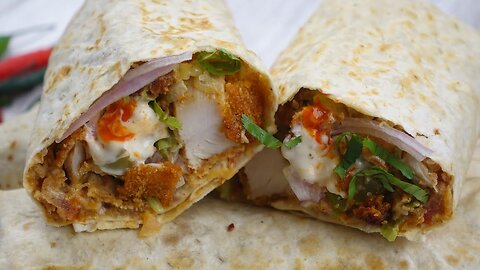 Crispy Chicken Wrap,Quick And Easy Recipe By Recipes Of The World