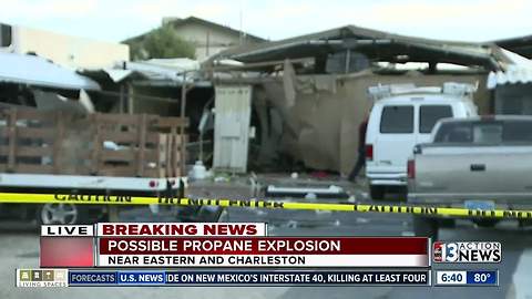 Possible propane tank explosion Friday morning