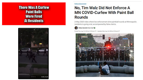 Media Scrambles To Edit Articles Concerning Tim Walz Curfew Where Authorities Fired Paint Balls