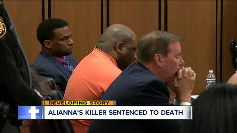 Christopher Whitaker sentenced to death for killing 14-year-old Alianna DeFreeze