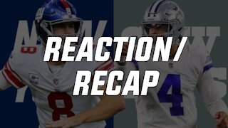 KADARIUS TONEY IS A MONSTER | INJURIES GALORE | Giants vs Cowboys Reaction